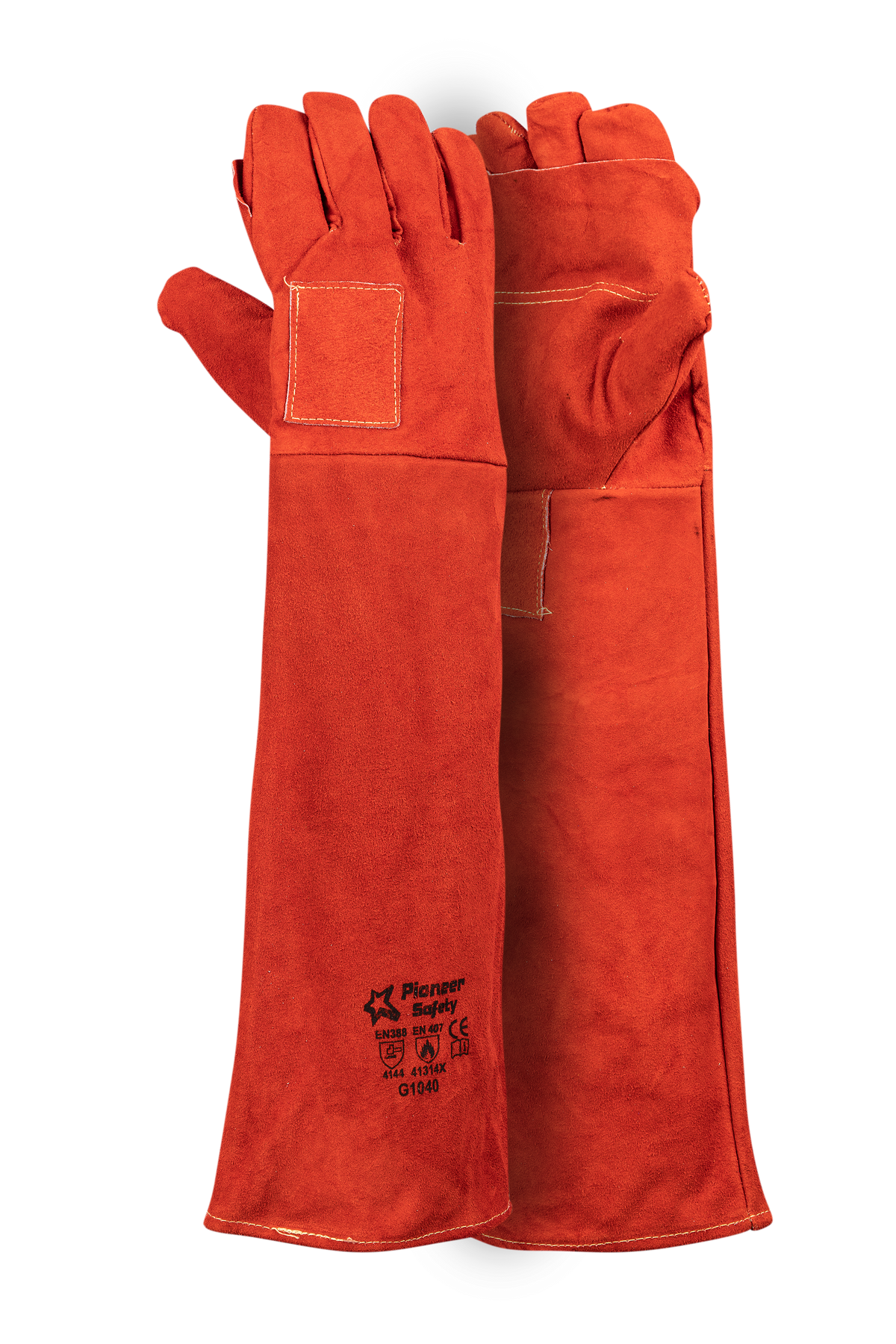 Leather Red Heat Resist - Double Gauntlet