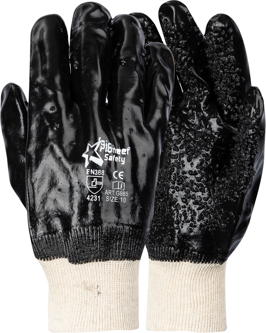 PVC Black Chipped Palm